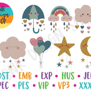Babyborduurontwerpen voor babyborduurbundel, kinderborduurpatroon voor baby, kinderborduurontwerpen, pasgeboren borduurwerk
