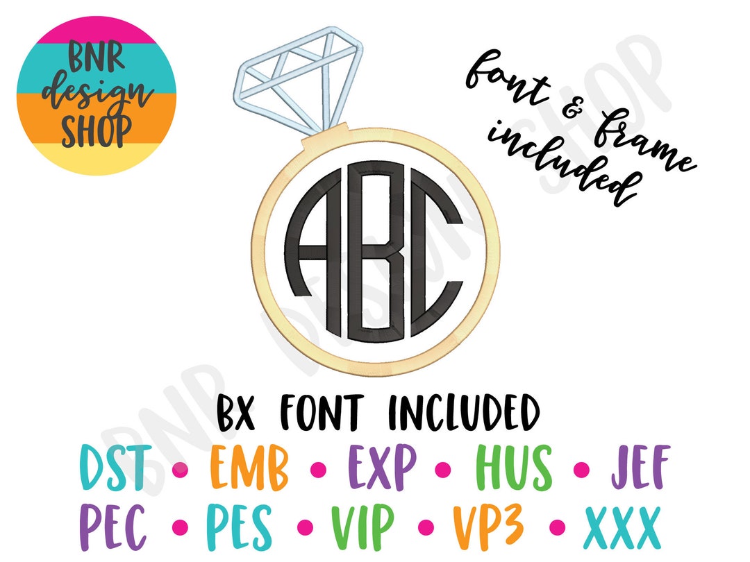 Wedding Embroidery Designs for Machine, Monogram Font Embroidery ...