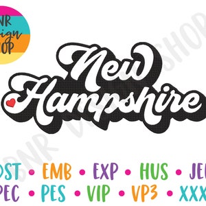 New Hampshire Embroidery Design, 3 Sizes, Home Embroidery, Embroidery Design, Embroidery Pattern, Embroidery File