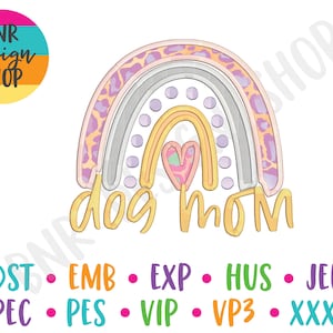 Dog Mom Embroidery Design for Hats, Dog Mom Applique for Embroidery Machine, Dog Mom Embroidery File for Shirts, Dog Mom Era