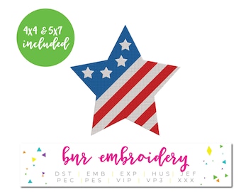 American Flag Embroidery Design, Patriotic Embroidery, Embroidery Design, Embroidery Pattern, Embroidery File