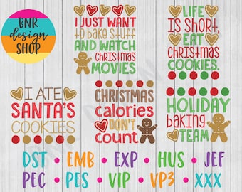 Christmas Embroidery Designs, 5 Designs, Christmas Machine Embroidery Design, Embroidery Design, Embroidery Pattern