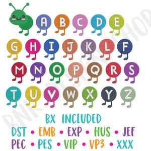 Embroidery Fonts BX, Kids Embroidery Font, Cute Embroidery Fonts, Embroidery Fonts PES, Embroidery Alphabet, Embroidery for Kids Embroidery