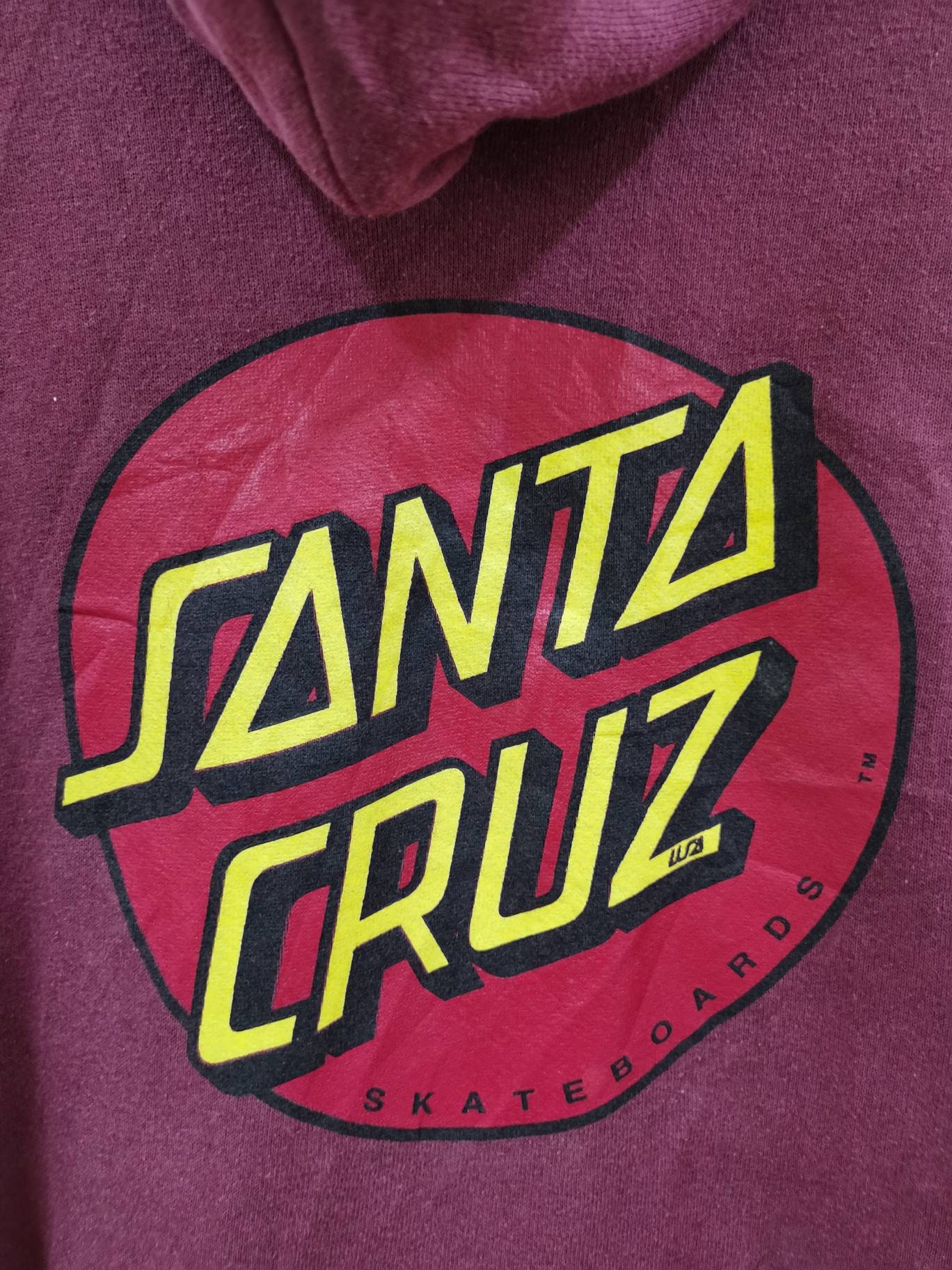 Vintage 80's Santa Cruz Skateboard Hoodie Thrasher Zorlac
