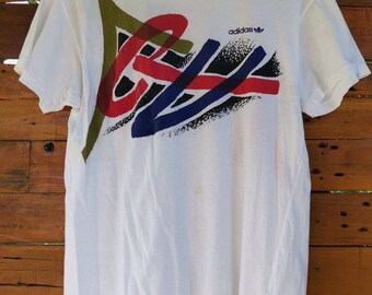 Vintage 90's Adidas Stefan Edberg T 