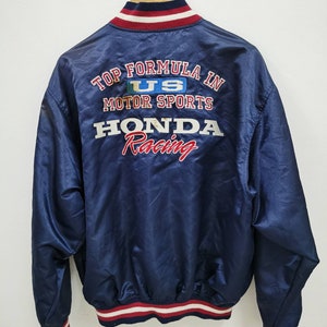 Vintage Honda Racing CART Embroidered Satin Jacket Varsity indianapolis indy 500 nascar formula one
