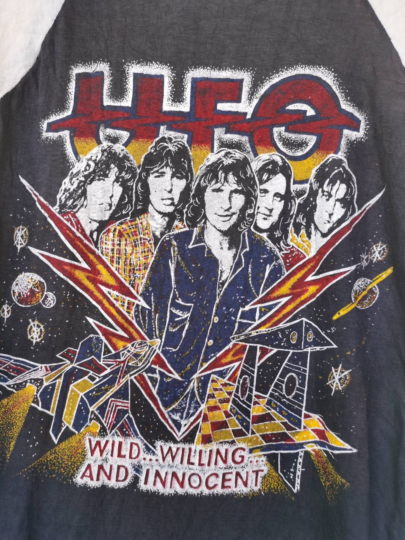 80s ビンテージ　パキスタン　UFO Tシャツ イギリス　ハードロック 80's VINTAGE UFO パキスタン製 Tシャツ バンドTシャツ ロックT