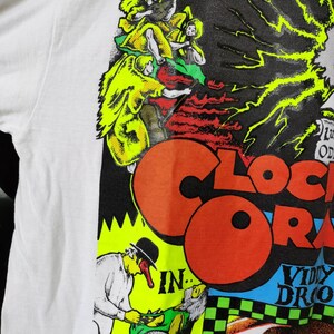 Rzadka koszulka z lat 80. z filmu Clockwork Orange Stanley Kubrick Kryminał Horror Kultowy film zdjęcie 3