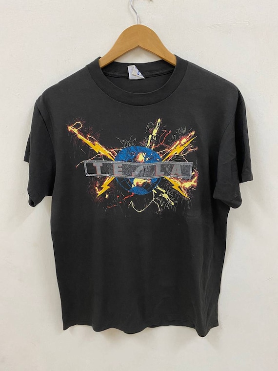 Vintage 1987 Tesla Mechanical Resonance Tour T-shirt - Etsy 日本