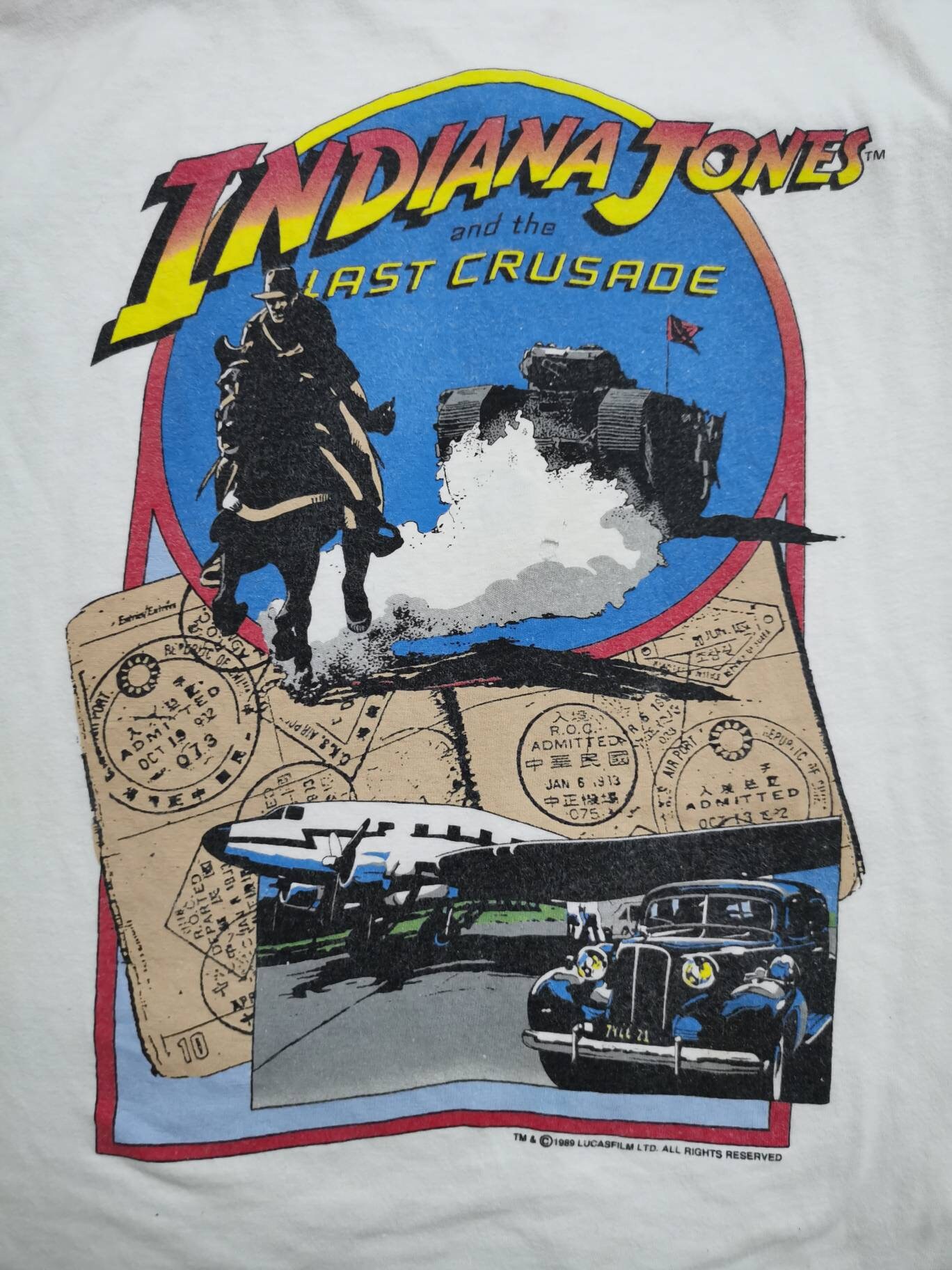 Vintage 1989 Indiana Jones and the Last Crusade Movie Shirt