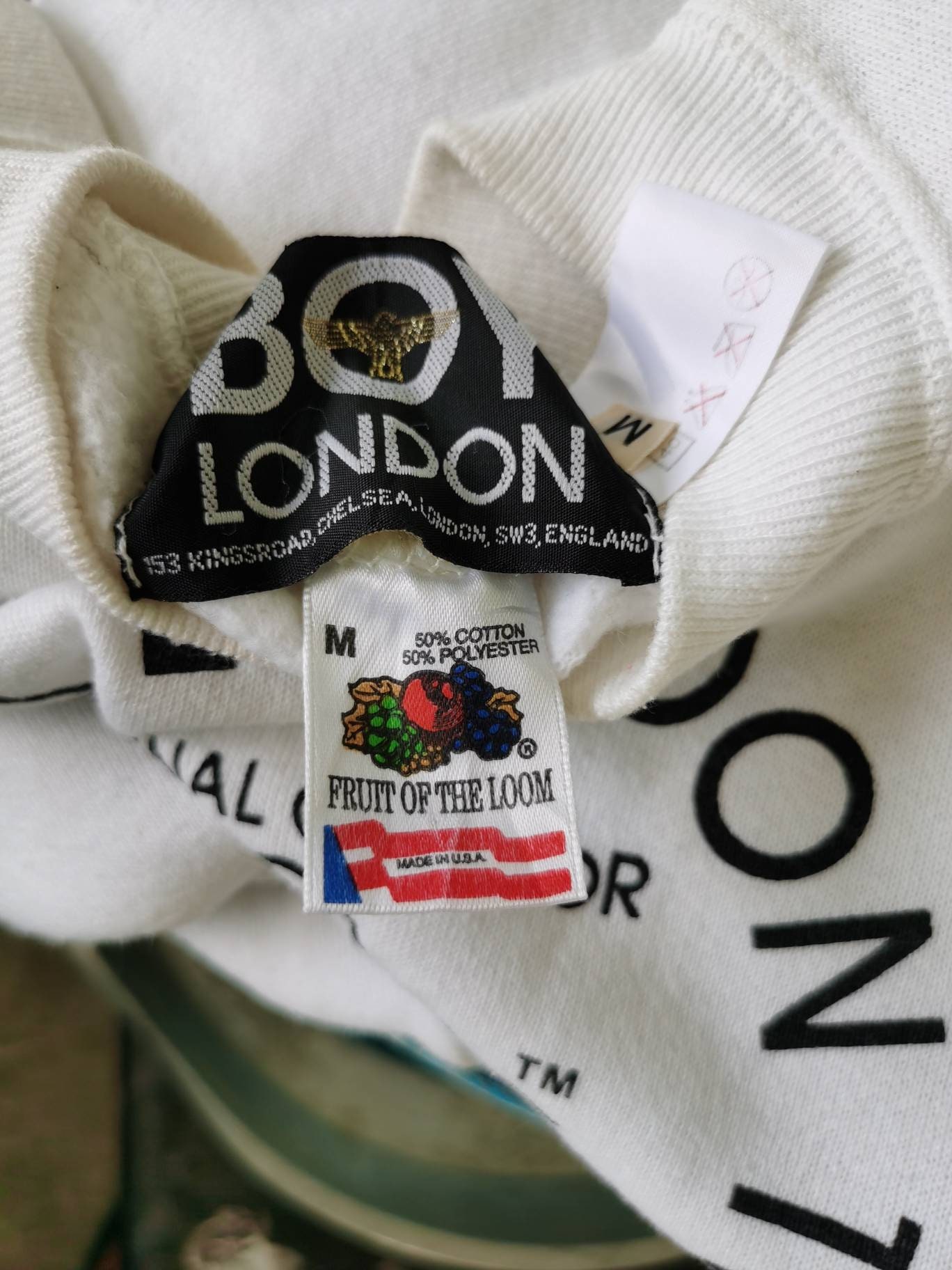 Vintage 80's Boy London Stephane Raynor Signature Sweatshirt Punk