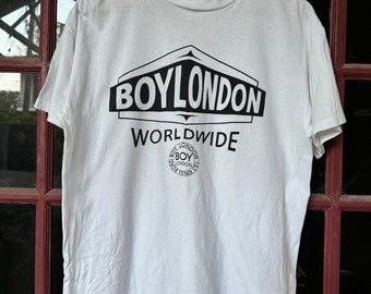 Vintage 90’s Boy London Stephane Raynor Signature T-shirt Punk seditionaries malcolm mclaren Size L