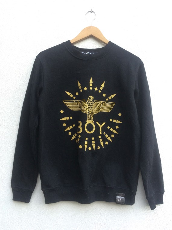 Boy London Big Logo Gold Printing Sweatshirt Medium Size Etsy