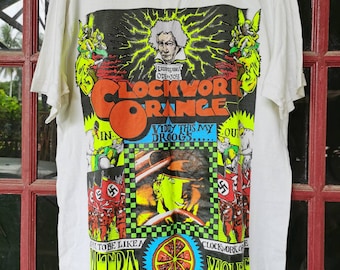 Rare Vintage 80's Clockwork Orange Movie T-shirt Stanley Rare Vintage 80's Clockwork Orange Movie T-shirt Stanley