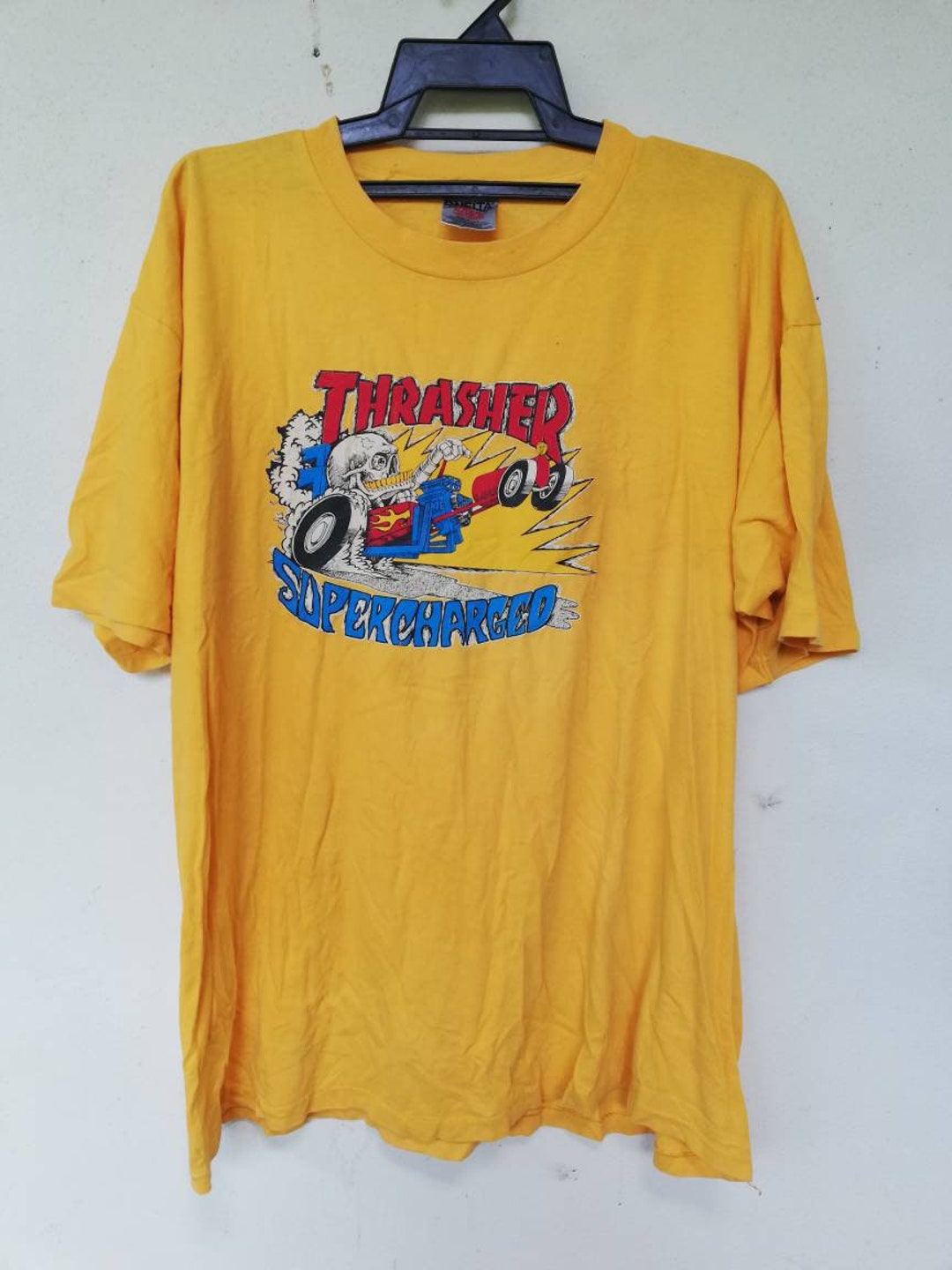 Vintage 90's Trasher Supercharged Skateboarding T-shirt Vintage 90's Trasher Supercharged Skateboarding T-shirt
