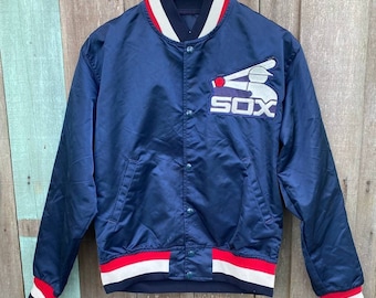 Vintage 80's Chicago White Sox Starter Jacket Size S Rare Satin 80s Varsity MLB