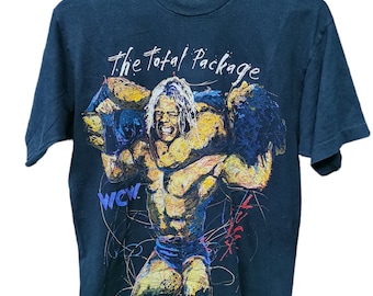 WCW、T シャツ、テレビクルーのシャツ!本物のヴィンテージ 1996! WCW