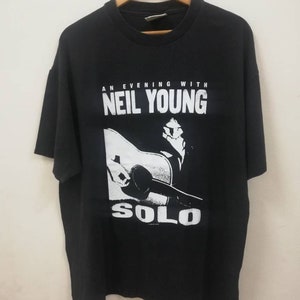 Vintage 1999 An Evening With Neil Young Solo T Shirt | Bob Dylan Bryan Adams Bruce Springsteen Winterland Tee