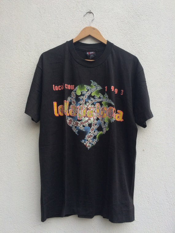 Vintage 90s Lollapalooza Concert 1993 Local Crew T Shirt by Giant