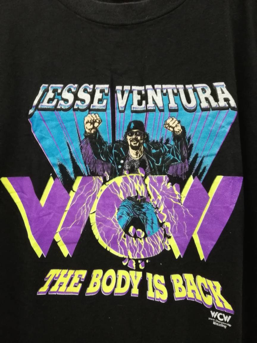 90s WCW JESSE VENTURAヴィンテージTシャツ プロレスTシャツ Vintage 90s Wrestling Jesse Ventura WCW the Body is Back T-shirt