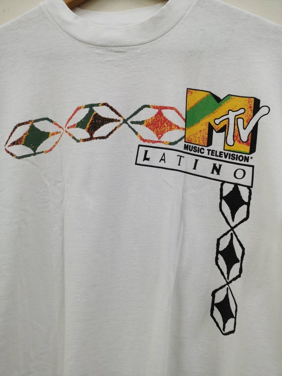 Vintage 1990's MTV Music Television Latino T-shir… - image 3