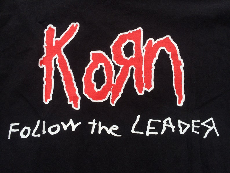 Korn Follow the Leader Album Promo Tshirt Heavy Metal Promo Etsy Korn Follow the Leader Album Promo Tshirt Heavy Metal Promo Etsy