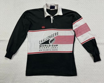 Vintage 1991 World Cup Challengers Canterbury New Zealand All Blacks Rugby Jersey