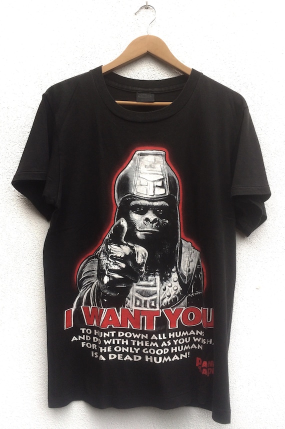 レア!! ヴィンテージ 90年代 猿の惑星//I Want You 映画Tシャツ M 