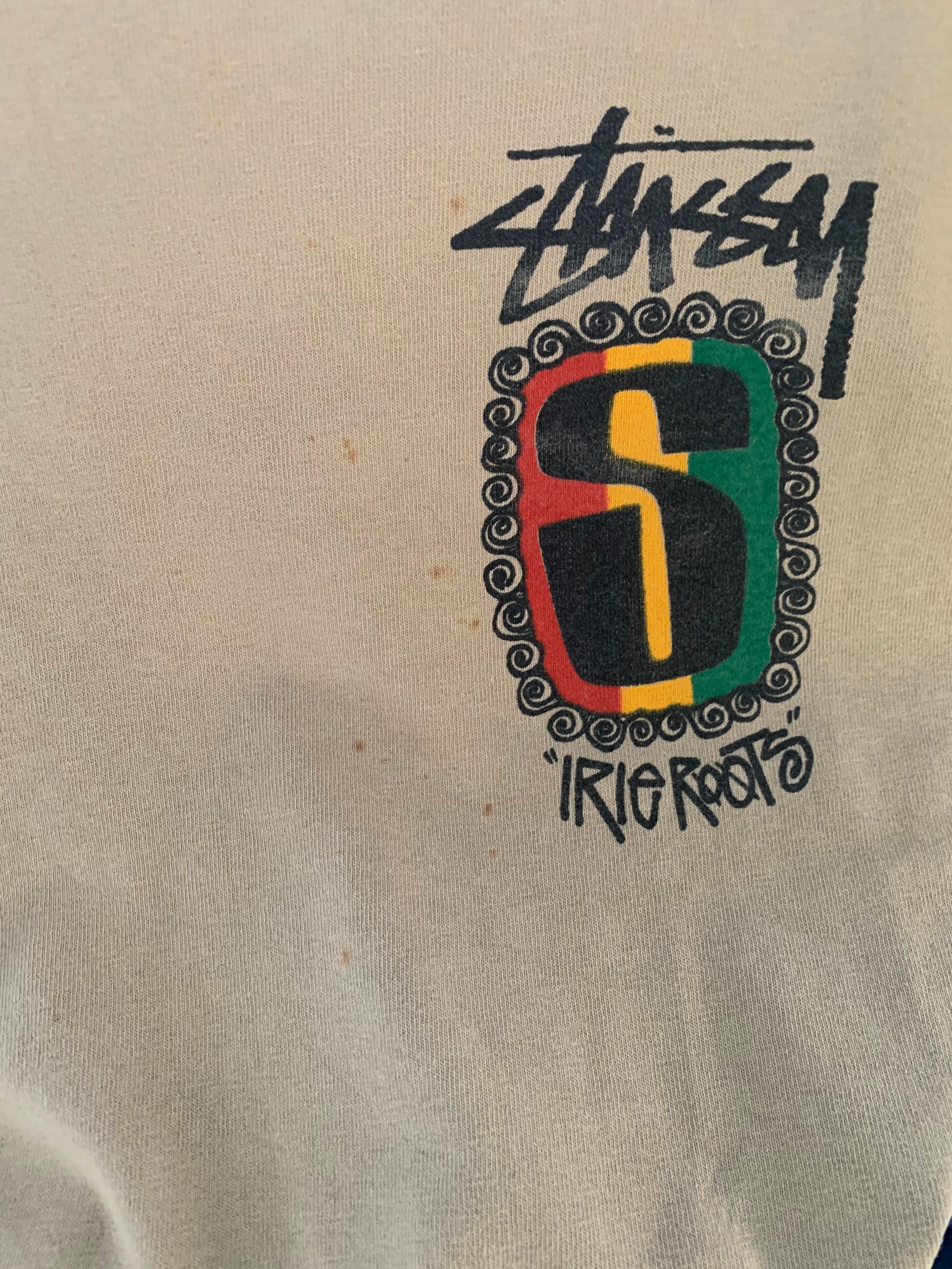 True Vintage Stussy “irie Roots” Tribe Era T Shirt / Skate T Shirt