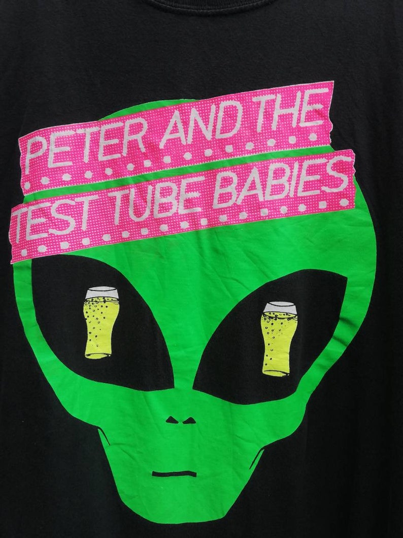 Vintage 1990's Peter and the Test Tube Babies Alien Pubduction T-shirt ...
