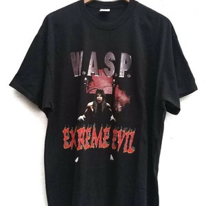 Vintage 90&#39;s WASP Extreme Evil Official US Merchandise Blackie Lowless Heavy Metal Tee Shirt T-shirt Delta XL Size