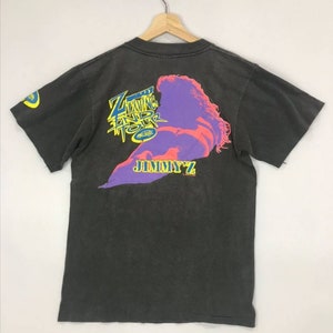 Vintage 80s Jimmy'z Christian Hosoi T Shirt (S) White Blue