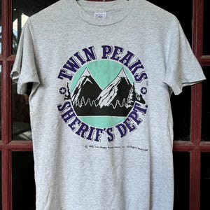 Vintage 1992 Twin Peaks Promo t shirt Sheriff Department / Horror Crime Drama Classic Tv series T-shirt David Lynch Cult Film eraserhead