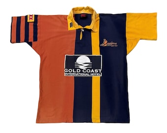 Vintage 1997 Canterburry Gold Coast Breakers Rugby Union Jersey Size L Australia Wallabies