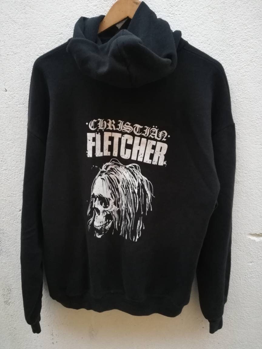 Vintage 90's Christian Fletcher Surfing Surfboard Hoodie Pullover