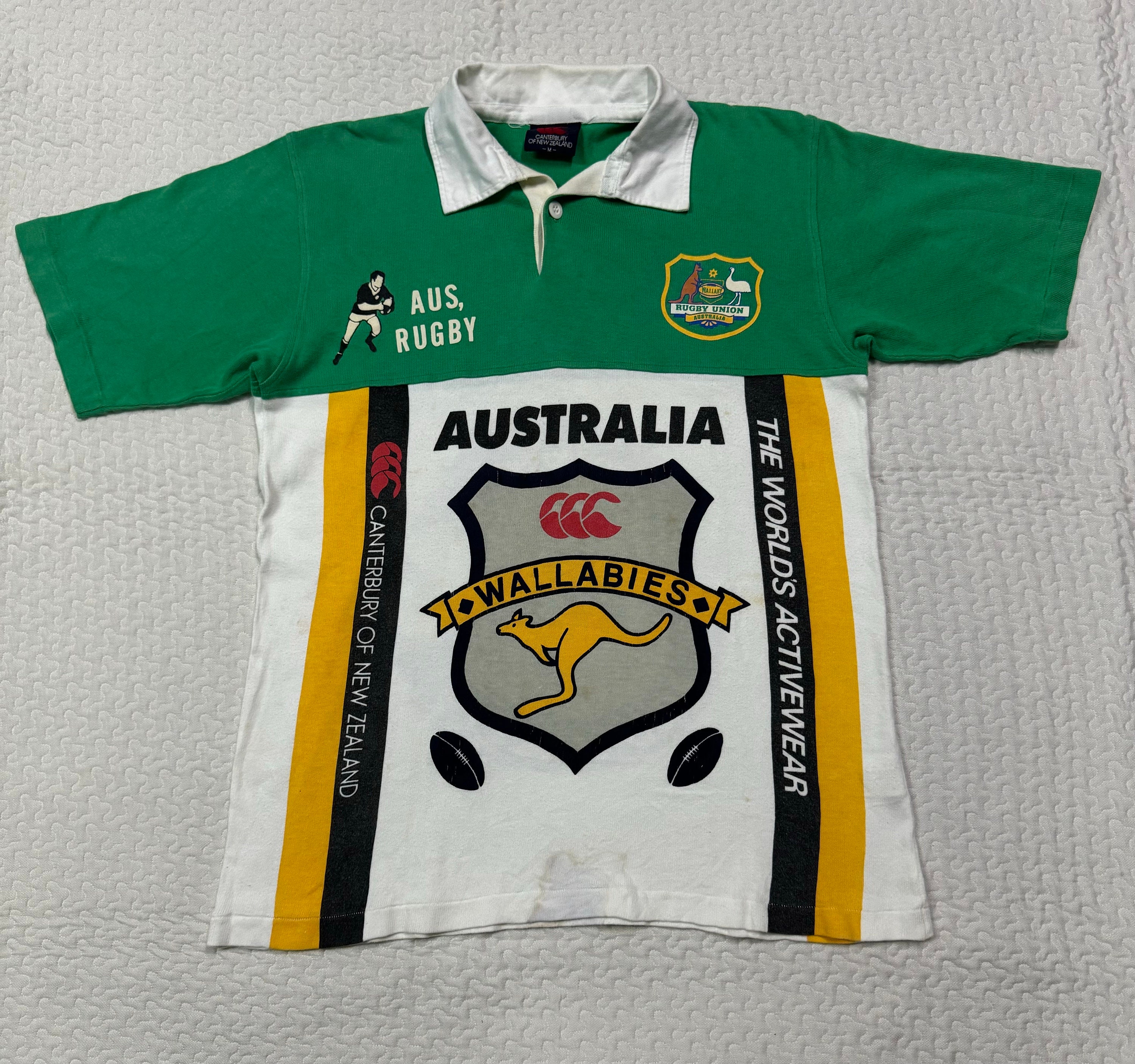 トップス \"90s canterbury\" WALLABIES rugby shirt M Vintage 90's Canterbury Wallabies Australia Rugby Jersey