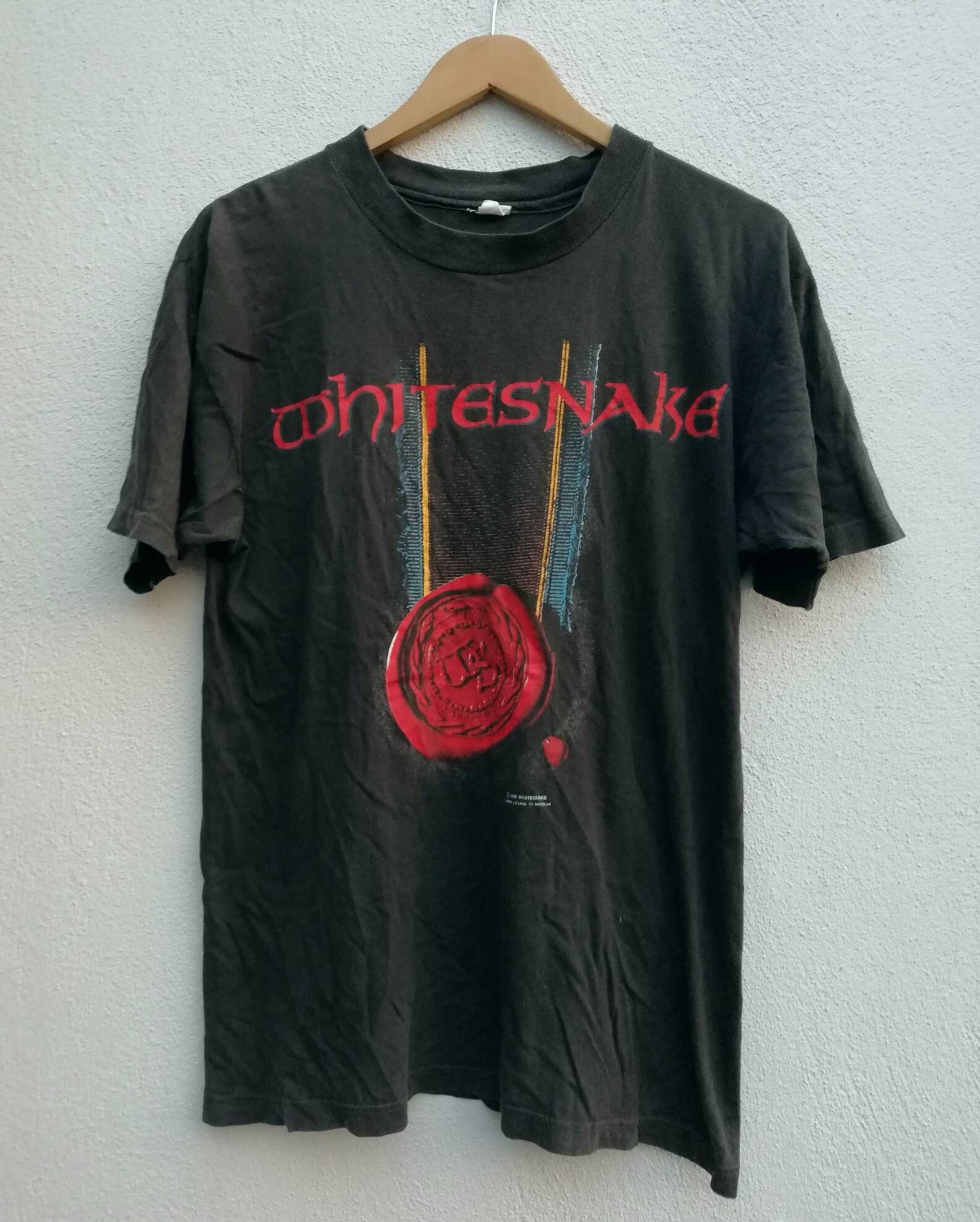 Vintage 1990 Whitesnake Japan Tour T-shirt white snake hard Vintage 1990 Whitesnake Japan Tour T-shirt white snake hard