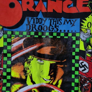 Rzadka koszulka z lat 80. z filmu Clockwork Orange Stanley Kubrick Kryminał Horror Kultowy film zdjęcie 4