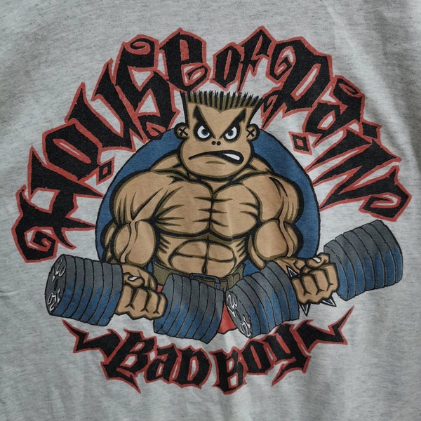 Vintage 90s BAD BOY CLUB house of pain gym T-shirt single stitch skateboard surf style streetwear hip hop