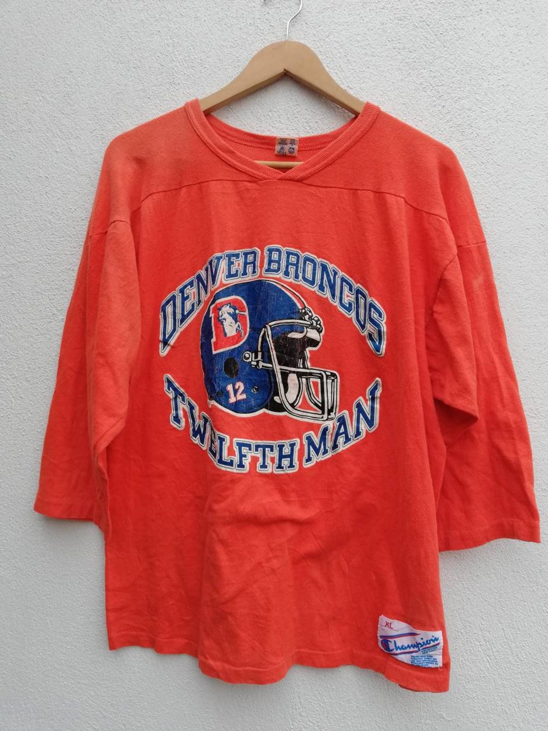 Denver Broncos Vintage 80's Champion Fans Jersey Twelfth Man T