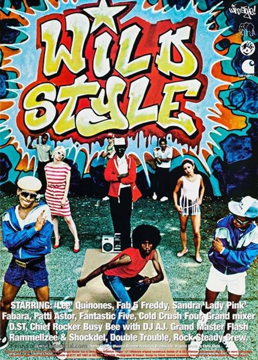 Vintage 1990's Wild Style Graffiti Hip Hop Movie 1983 Sweatshirt Size M Fab 5 Freddy Charlie Ahearn Film Documentaire rap tees Kleding Gender-neutrale kleding volwassenen Hoodies & Sweatshirts Sweatshirts 