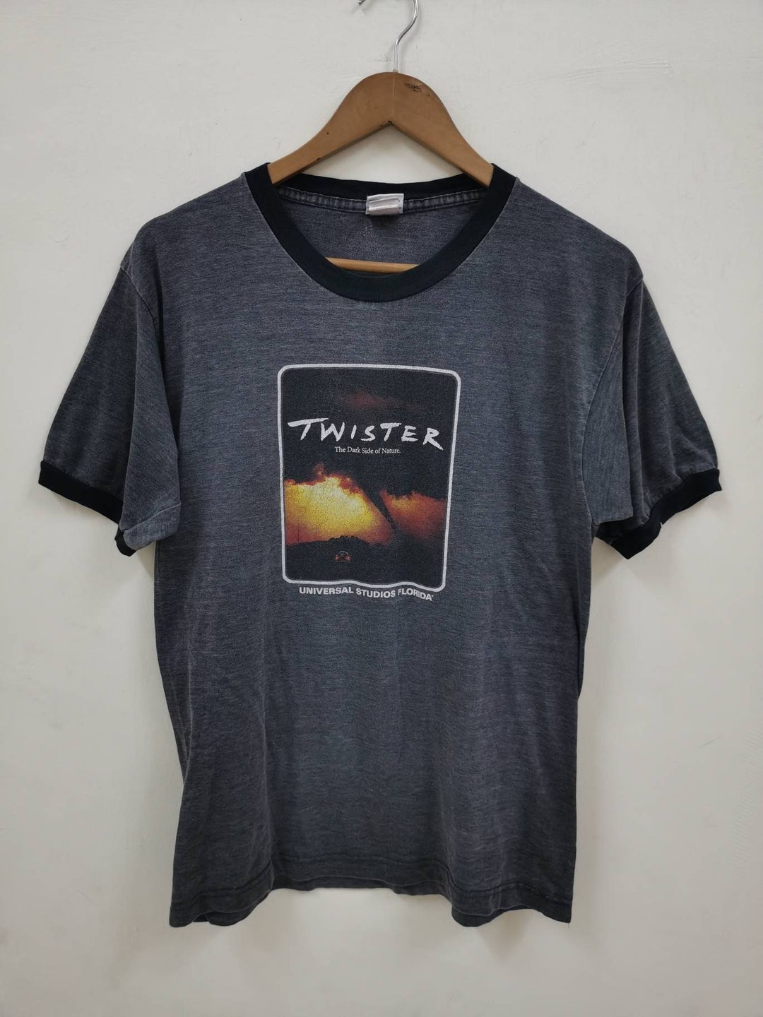 Vintage 1996 Twister Adventure Movie Ringer T-shirt Tornado Film ...