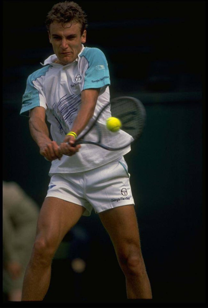 Rare Vintage 80's Sergio Tacchini Mats Wilander Polo Shirt Etsy