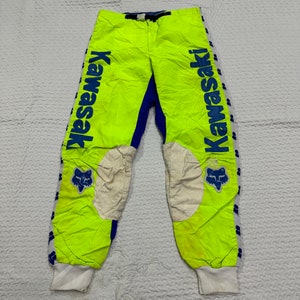 Vintage 1986 Fox Racing Rick Johnson Kawasaki Team Racepants Fox Moto X motocross jersey gear