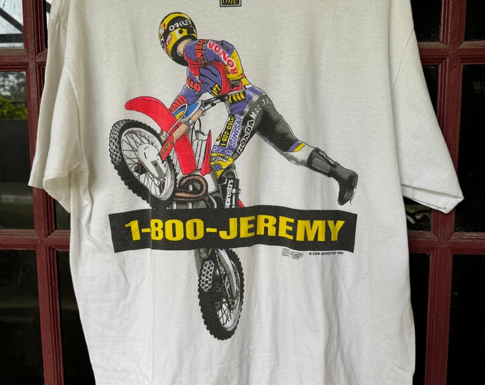 Vintage 1994 Jeremy Mcgrath Honda 1-800 Collect Team Sinisalo T-shirt ...