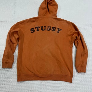 Vintage 90&#39;s Stussy 80 Hoodie streetwear skate skateboard size L Large Hooded Made in USA 90s