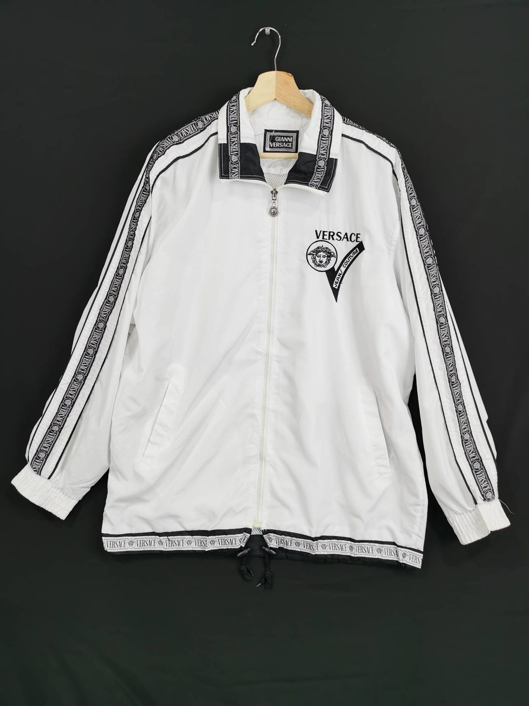 90’s archive “ALFRED VERSACE” zip jacket Vintage Alfredo Versace Jacket Large – Freshmans Archive