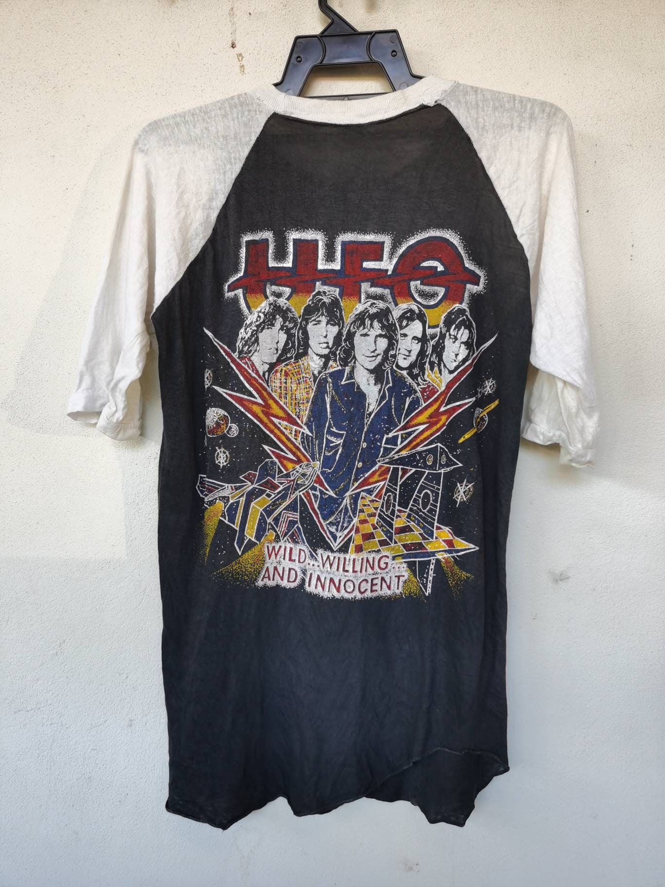 80s ビンテージ　パキスタン　UFO Tシャツ イギリス　ハードロック 80's VINTAGE UFO パキスタン製 Tシャツ バンドTシャツ ロックT
