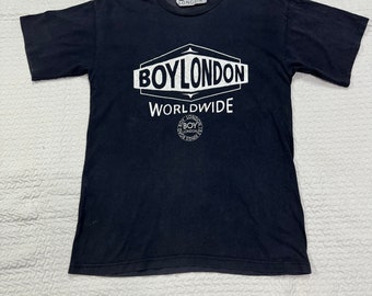 Vintage 90’s Boy London Stephane Raynor Signature T-shirt Punk seditionaries malcolm mclaren Size L
