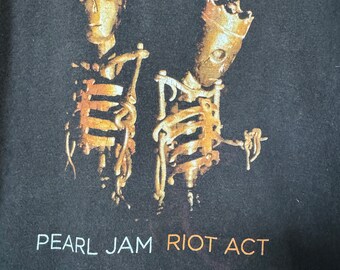 Pearl Jam Riot Act Vintage 2003 Australia Japan Tour Promo T-shirt